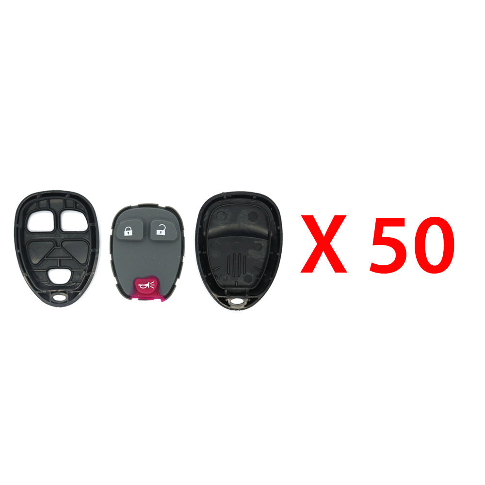 New Replacement Remote Keyless Fob Case Rubber Pad Shell 3B for FCC# OUC60270 (50 Pack)