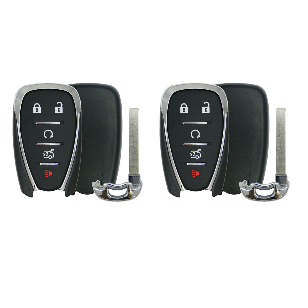 2016 - 2021 Chevrolet Smart Key Shell 5B Compatible with FCC# HYQ4AA, HYQ4EA (2 Pack)