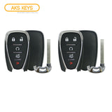 2016 - 2021 Chevrolet Smart Key Shell 5B Compatible with FCC# HYQ4AA, HYQ4EA (2 Pack)