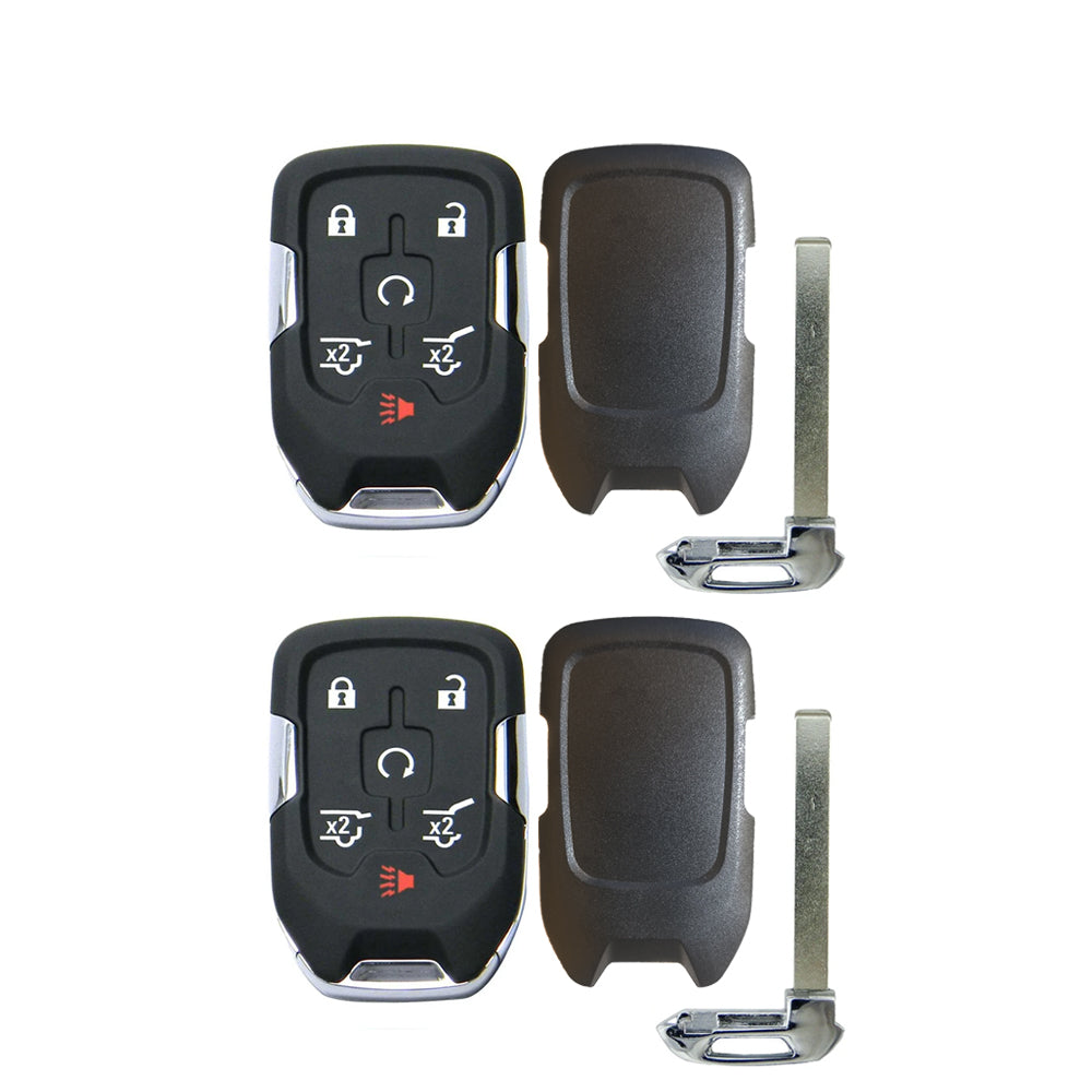 2015 - 2020 Chevrolet GMC Smart Key Shell 6B Compatible with FCC# HYQ1AA (2 Pack)