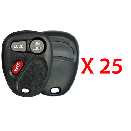 1998 - 2004 Cadillac Chevrolet GMC Remote Shell 3B for FCC#  KOBUT1BT & KOBLEAR1XT (25 Pack)