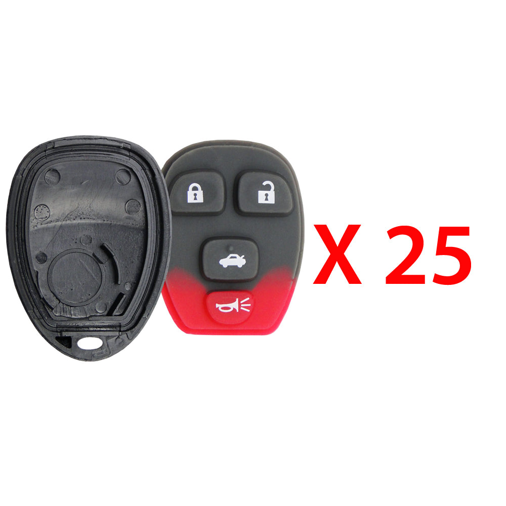 2006 - 2016 Chevrolet Buick Cadillac Remote Shell 4B for FCC#  OUC60221 / OUC60270 (25 Pack)