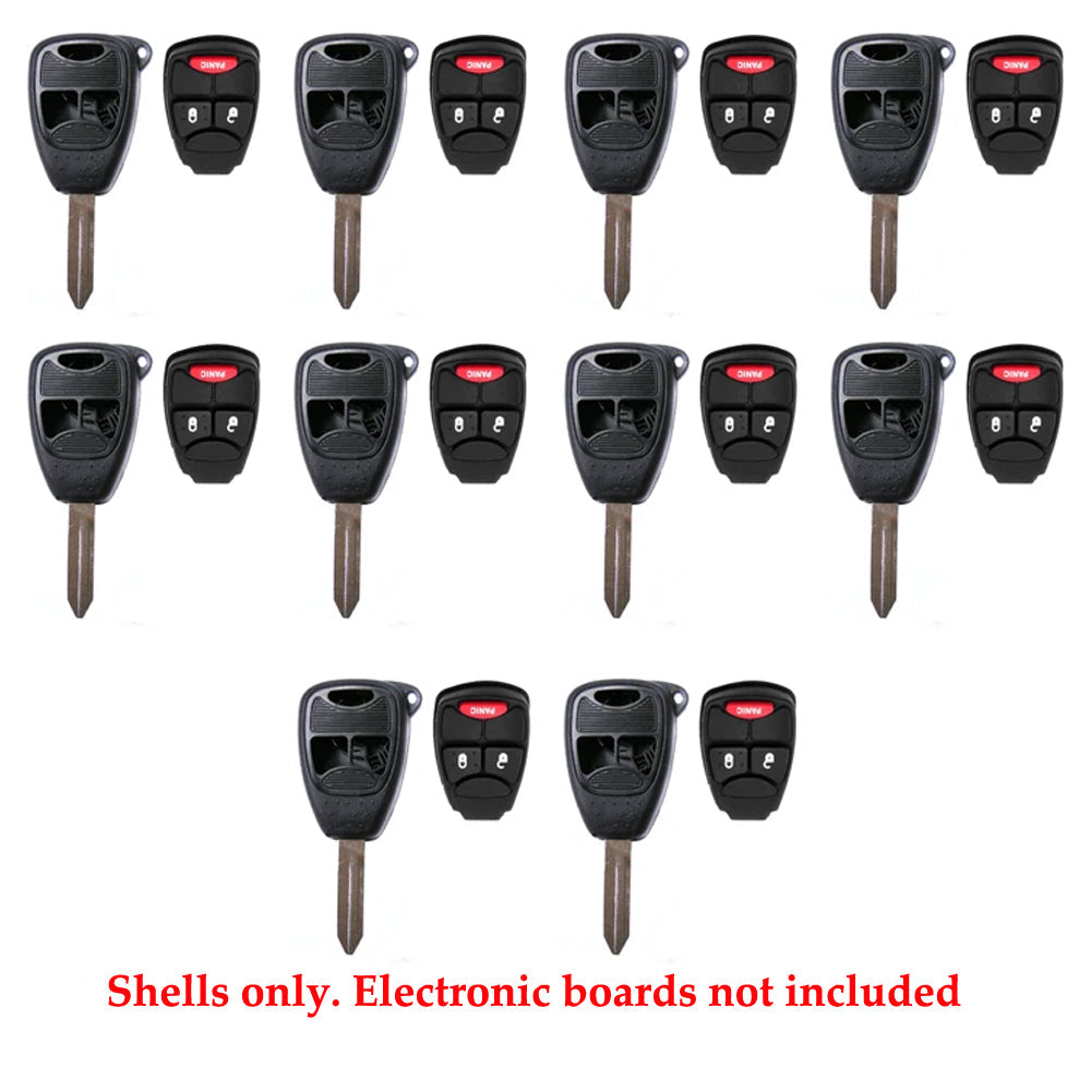 2004 - 2014 Dodge Chrysler Jeep Remote Key Shell 3B SP (10 Pack)