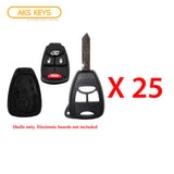 2004 - 2012 Chrysler Dodge Remote Key Shell 4B SP (25 Pack)