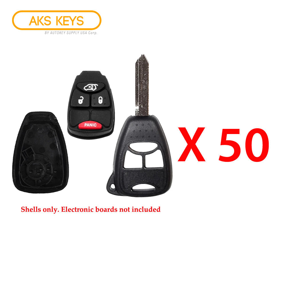 2004 - 2012 Chrysler Dodge Remote Key Shell 4B SP (50 Pack)