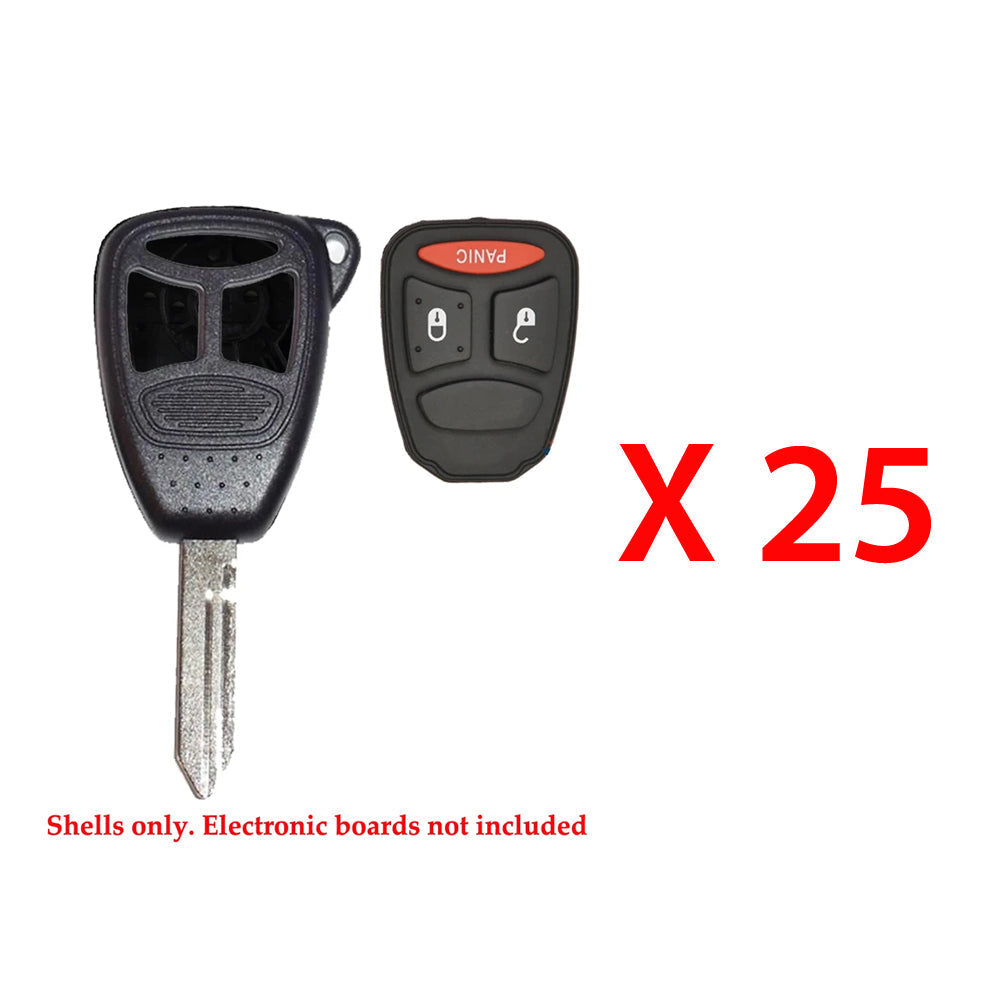 2004 - 2007 Dodge Mitsubishi Remote Key Shell 3B LP (25 Pack)