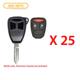 2004 - 2007 Dodge Mitsubishi Remote Key Shell 3B LP (25 Pack)