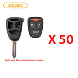 2004 - 2009 Chrysler Jeep Remote Key Shell 4B LP (50 Pack)