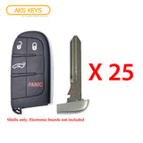 Chrysler Dodge Smart Key Shell 4B (25 Pack)