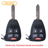 2006 - 2007 Jeep Grand Cherokee Remote Key Shell Pad 5B (2 Pack)