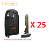 Dodge Jeep Tombstone Smart Key Shell Pad 3B for FCC# M3N-40821302 (25 Pack)