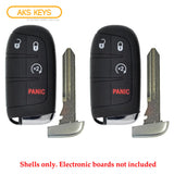 Dodge Jeep Smart Key Shell 4B (2 Pack)