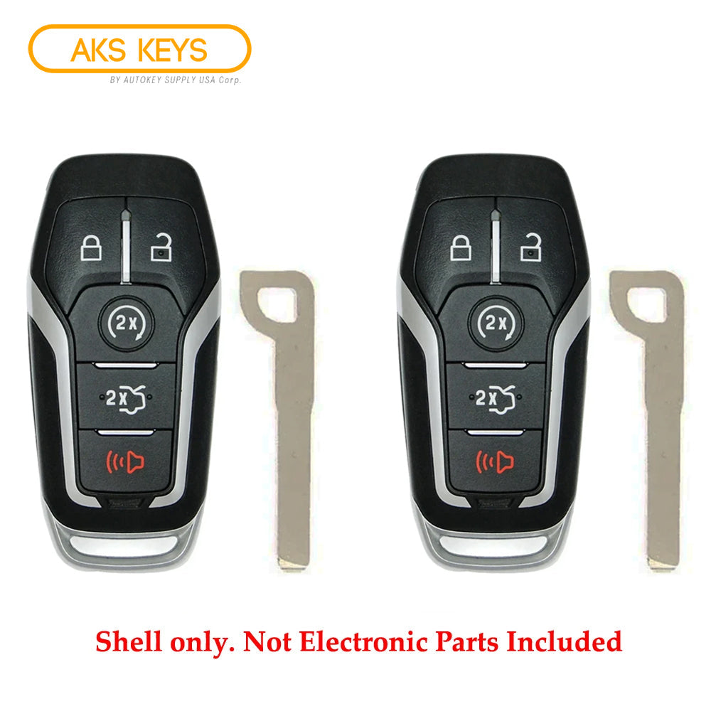 2013 - 2017 Ford Smart Key Shell Case 5B for FCC# M3N-A2C312433003 (2 Pack)