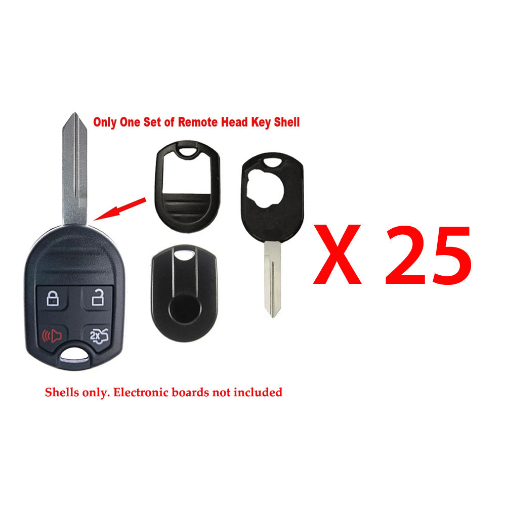 2011 - 2015 Ford Remote Head Key Shell 4B (25 Pack)