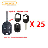 2011 - 2015 Ford Remote Head Key Shell 4B (25 Pack)