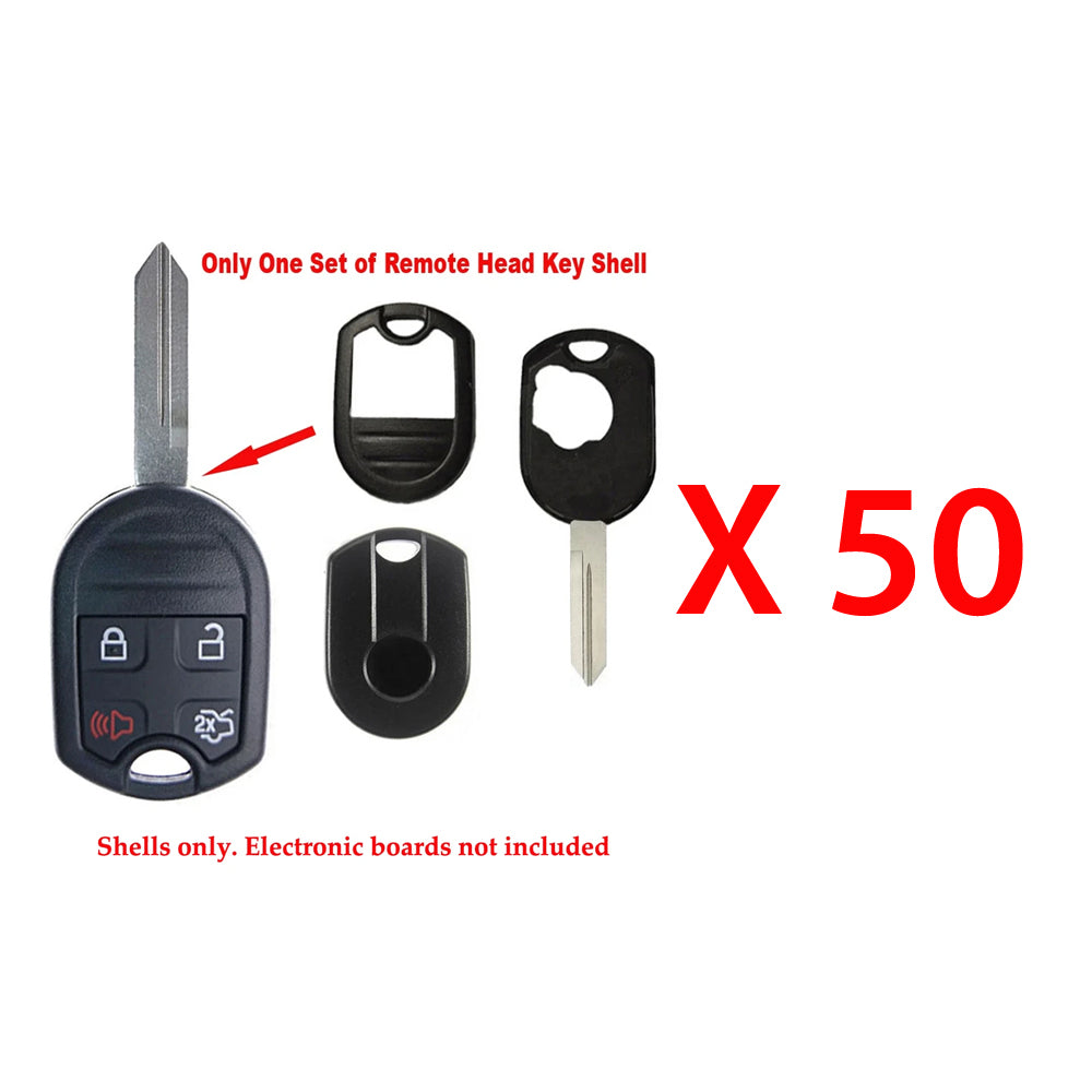 2011 - 2015 Ford Remote Head Key Shell 4B (50 Pack)