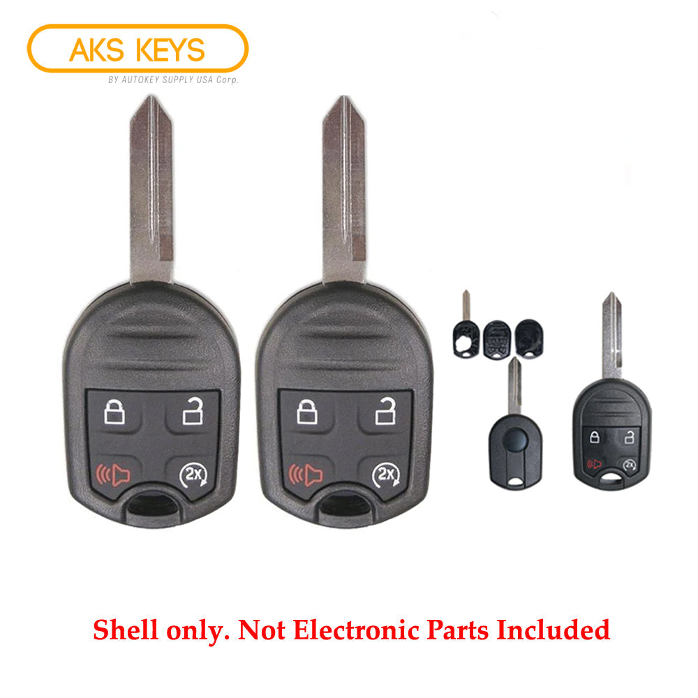 2011 - 2019 Ford Remote Control Key Shell  W/Remote Start 4B for FCC# CWTWB1U793 (2 Pack)