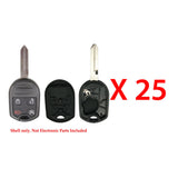 2011 - 2019 Ford Remote Control Key Shell  W/Remote Start 4B for FCC# CWTWB1U793 (25 Pack)