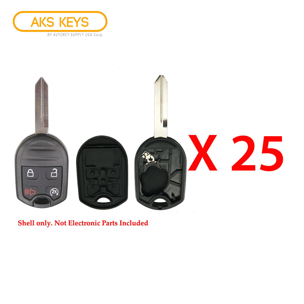 2011 - 2019 Ford Remote Control Key Shell  W/Remote Start 4B for FCC# CWTWB1U793 (25 Pack)