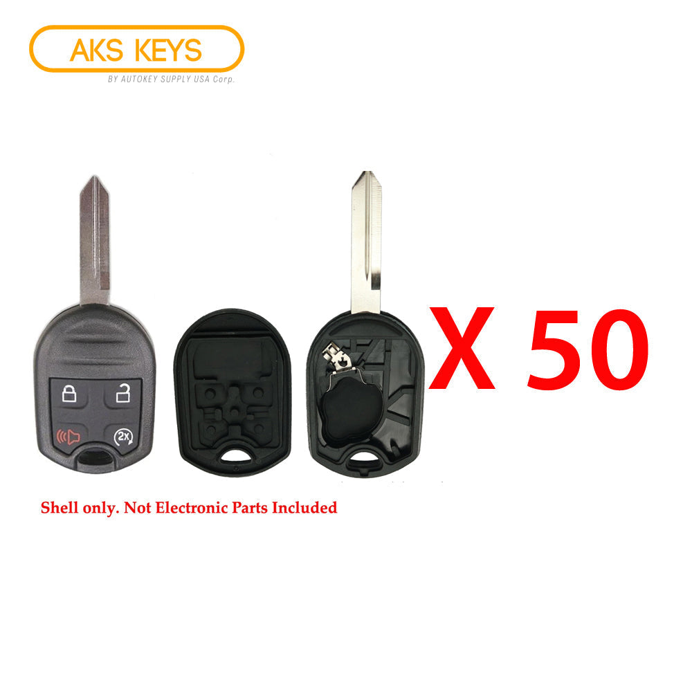 2011 - 2019 Ford Remote Control Key Shell  W/Remote Start 4B for FCC# CWTWB1U793 (50 Pack)