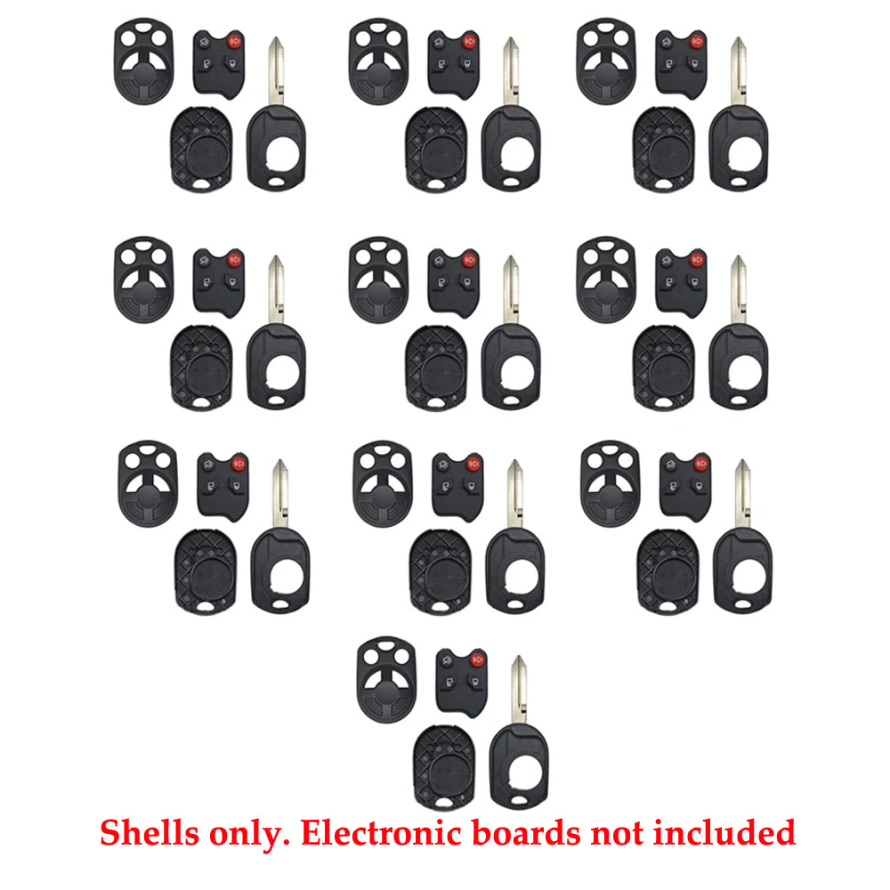 2007 - 2010 Ford Lincoln Mercury Remote Head Key Shell 4B (10 Pack)