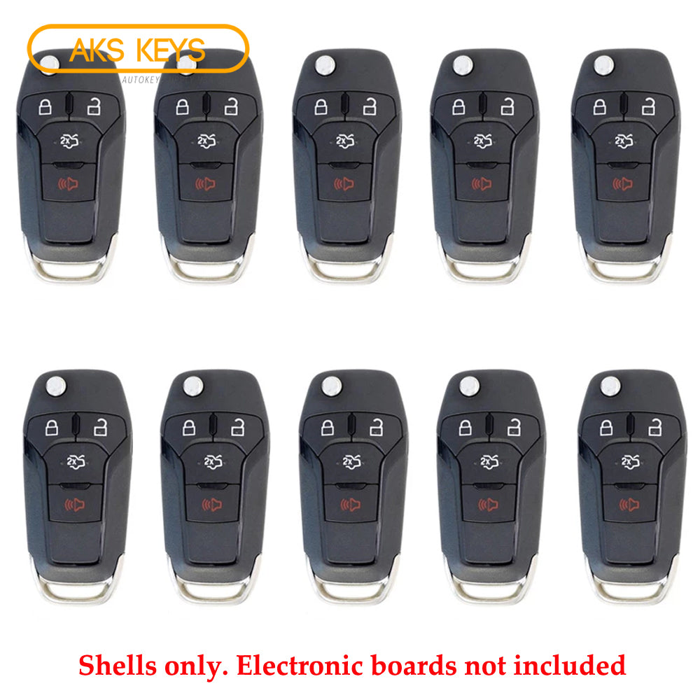 2013 - 2016 Ford Fusion Remote Flip Key Shell for FCC# N5F-A08TAA (10 Pack)