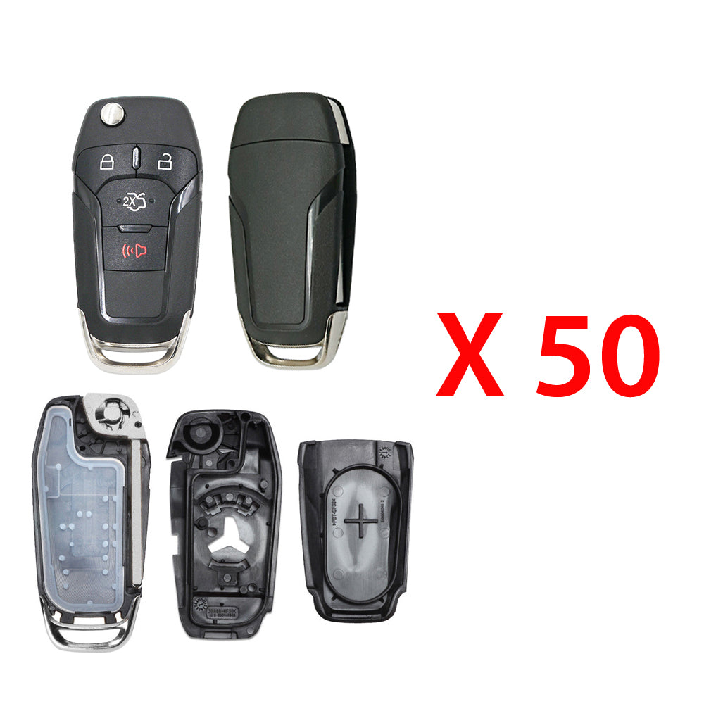 2013 - 2016 Ford Fusion Remote Flip Key Shell for FCC# N5F-A08TAA (50 Pack)