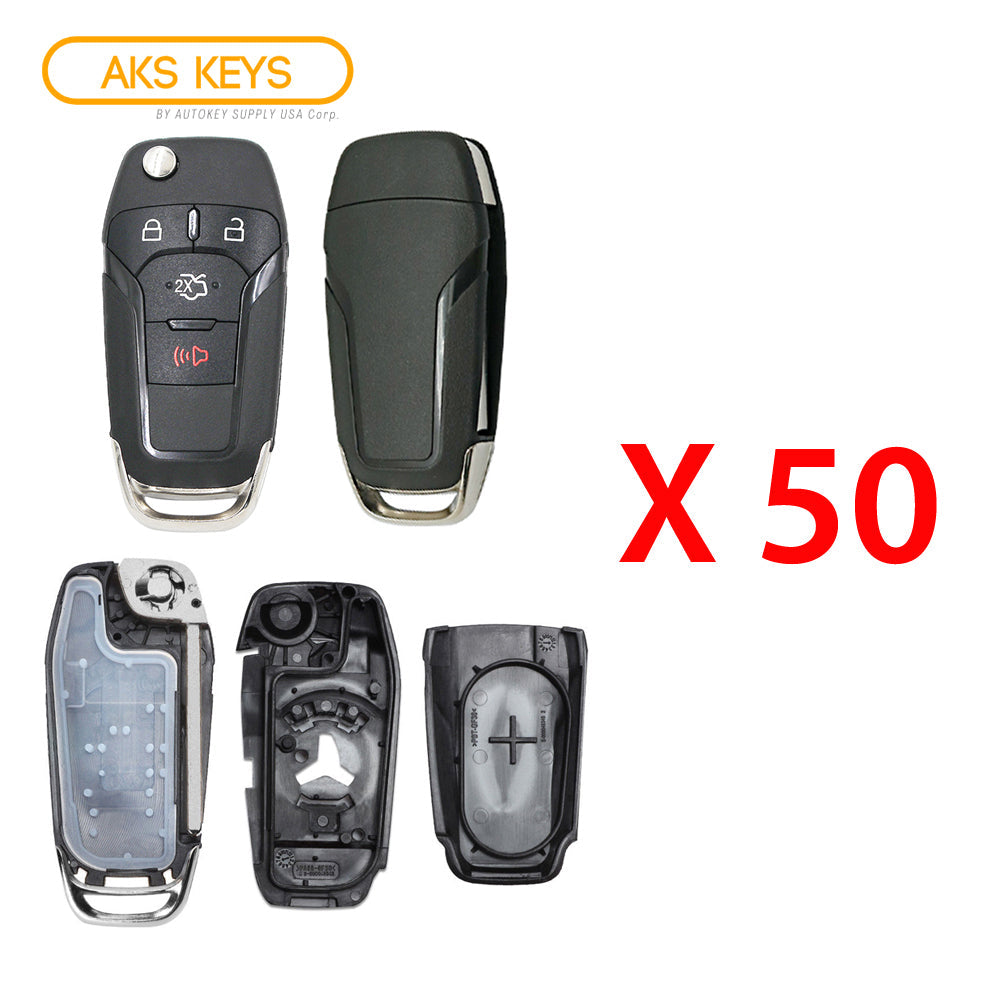 2013 - 2016 Ford Fusion Remote Flip Key Shell for FCC# N5F-A08TAA (50 Pack)