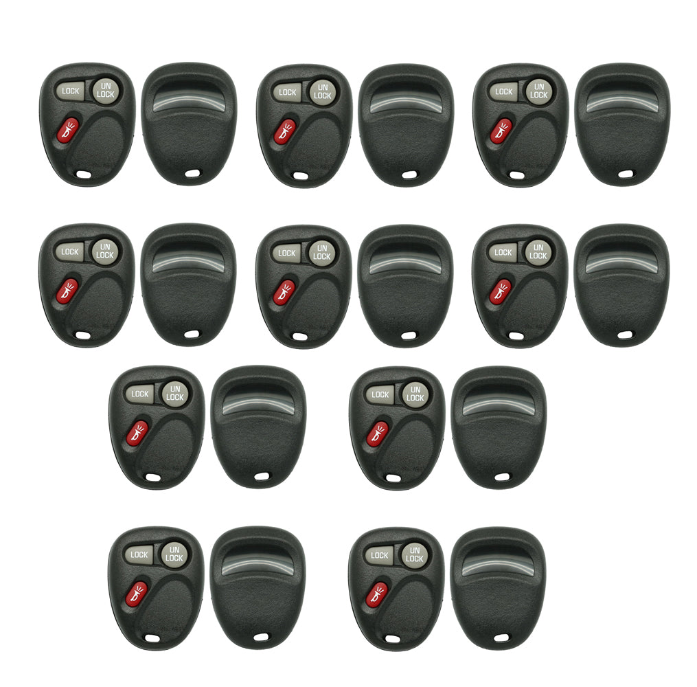 1998 - 2009 Buick Cadillac Chevrolet GMC Isuzu Pontiac Oldsmobile Saturn Remote Shell 3B (10 Pack)