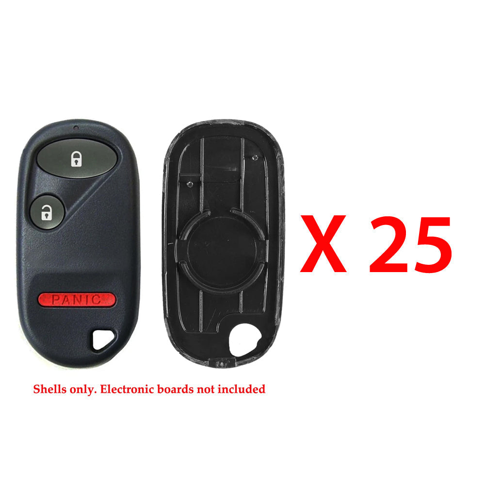 New Replacement Remote Keyless Fob Case Shell 3B for Honda FCC# OUCG8D-344H-A (25 Pack)