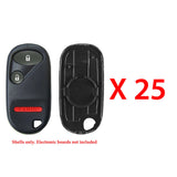 New Replacement Remote Keyless Fob Case Shell 3B for Honda FCC# OUCG8D-344H-A (25 Pack)