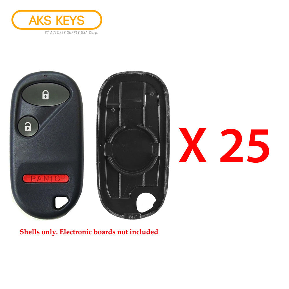 New Replacement Remote Keyless Fob Case Shell 3B for Honda FCC# OUCG8D-344H-A (25 Pack)