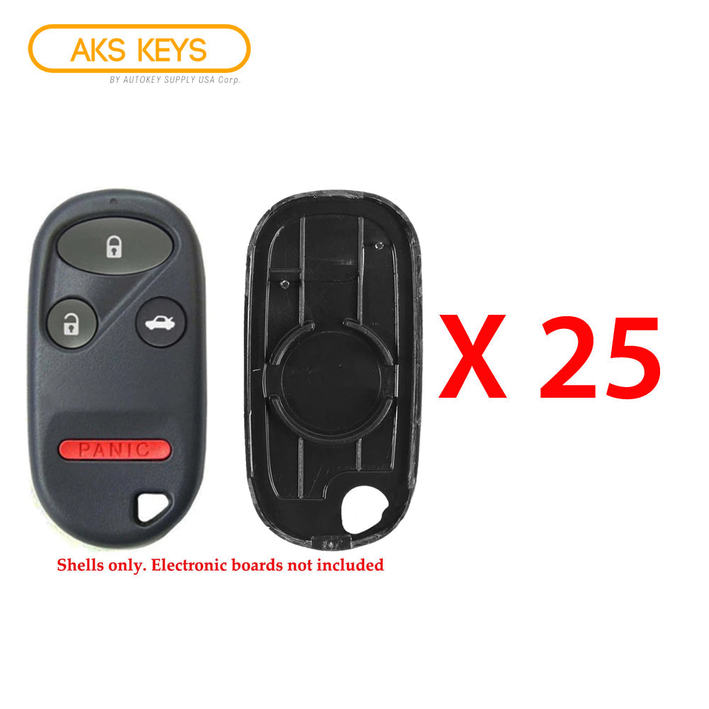 New Replacement Remote Keyless Fob Case Shell 4B for Honda FCC# OUCG8D-344H-A (25 Pack)