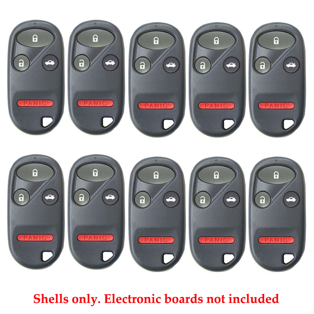 New Replacement Remote Keyless Fob Case Shell 4B for Acura / Honda FCC# KOBUTAH2T (10 Pack)