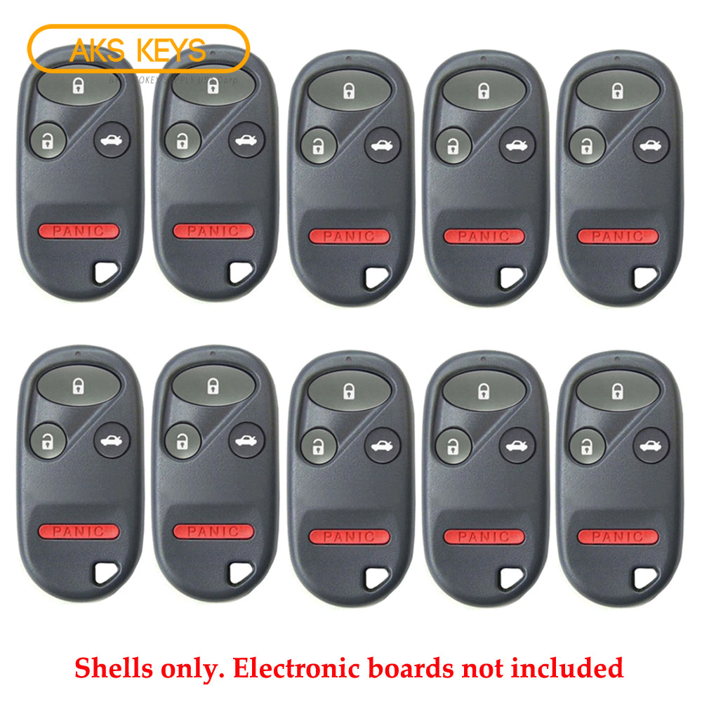 New Replacement Remote Keyless Fob Case Shell 4B for Acura / Honda FCC# KOBUTAH2T (10 Pack)