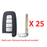 New Smart Prox Replacement Remote Keyless Case Shell Housing For Hyundai Kia (25 Pack)