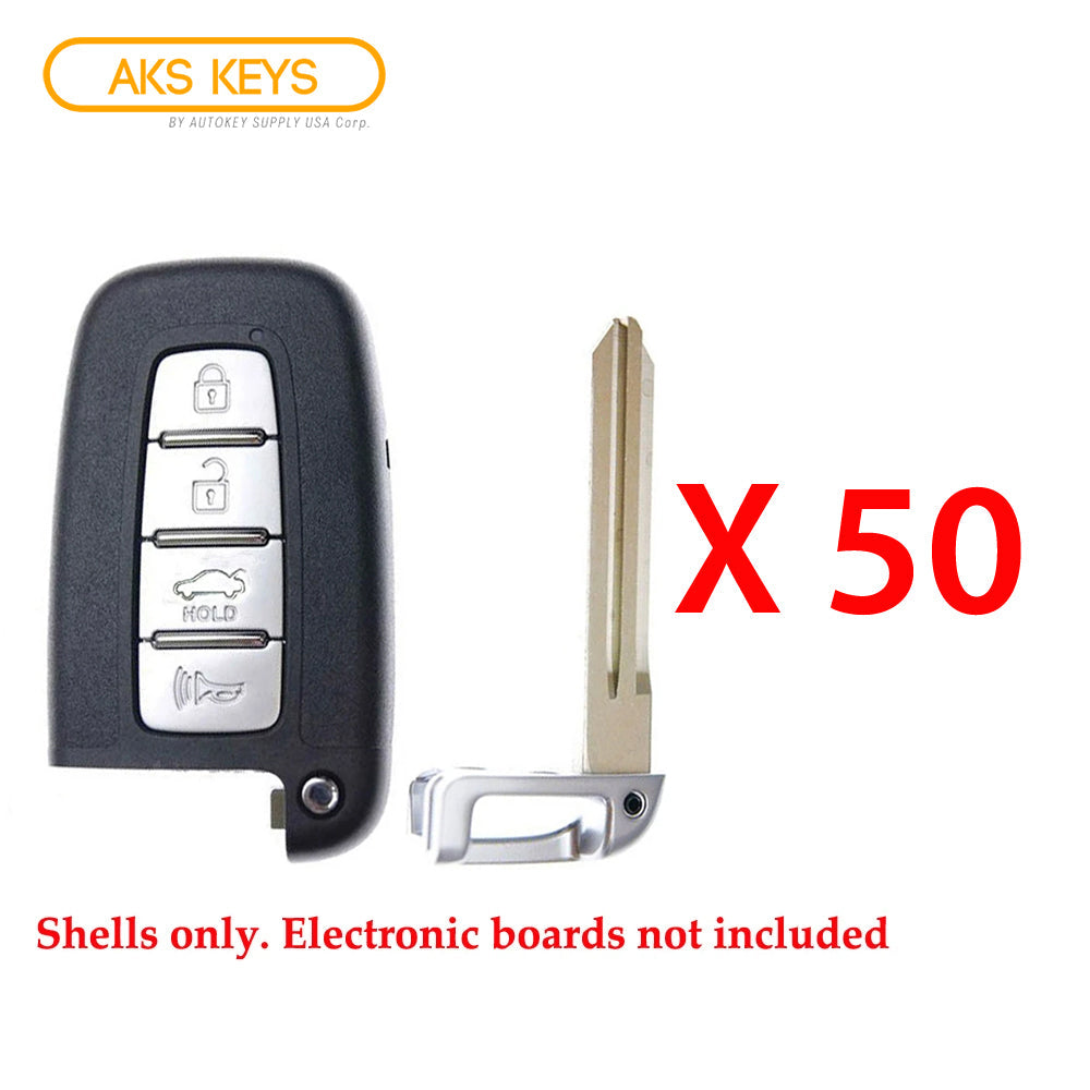 New Smart Prox Replacement Remote Keyless Case Shell Housing For Hyundai Kia (50 Pack)