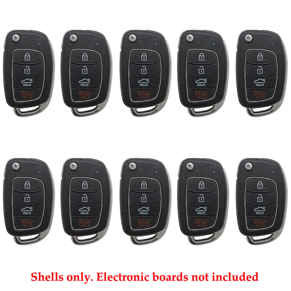 Hyundai Remote Head Flip Key Shell for FCC# TQ8-RKE-4F16 (10 Pack)