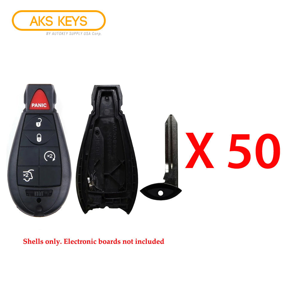 2010 - 2014 Jeep Fobik Key Shell 5B (50 Pack)