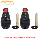 Chrysler Dodge Jeep Fobik Remote Key Shell Pad 5B for FCC# IYZ-C01C (2 Pack)