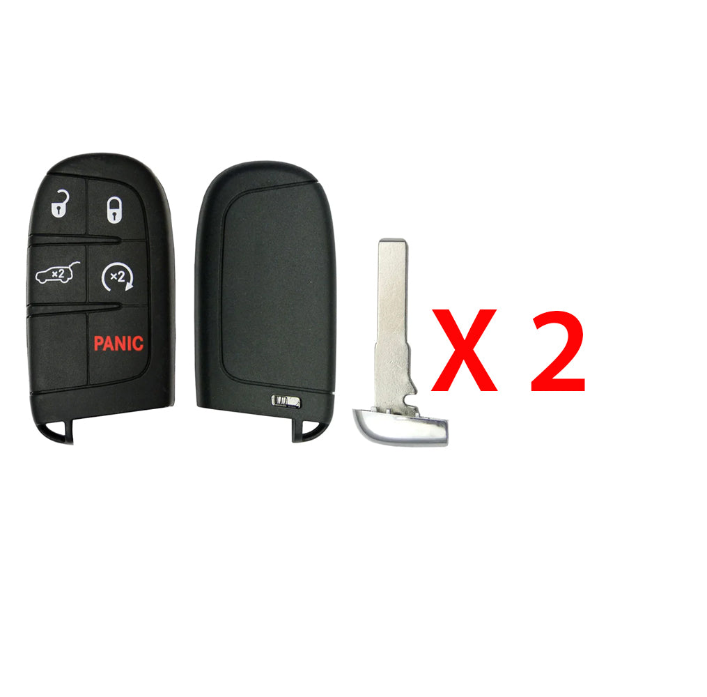 Jeep Smart Key Shell Pad 5B for FCC# M3N-40821302 - SIP22 (2 Pack)