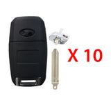 2014 - 2018 Kia Forte Flip Key Shell 4B - KK8 (HY15) (10 Pack)