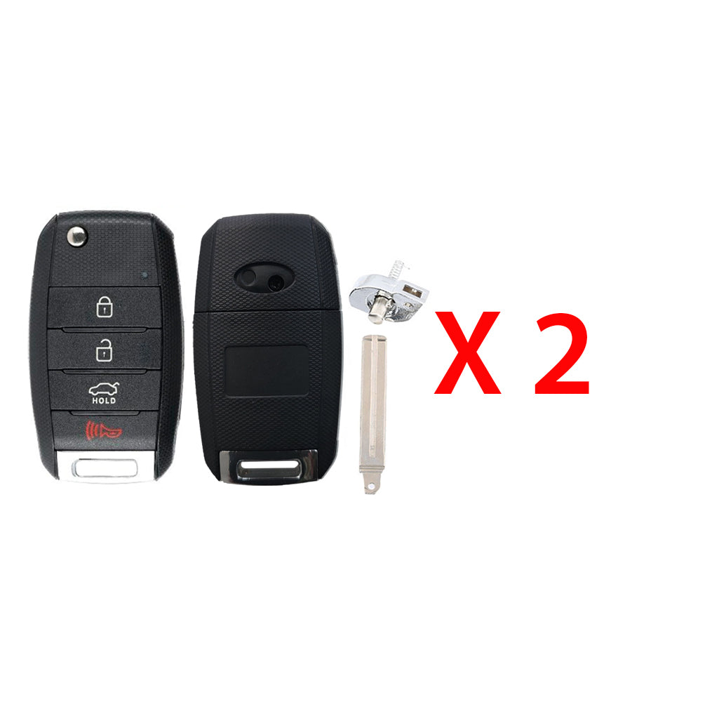 Kia Remote Head Flip Key Shell for FCC# TQ8-RKE-3F05 (2 Pack)