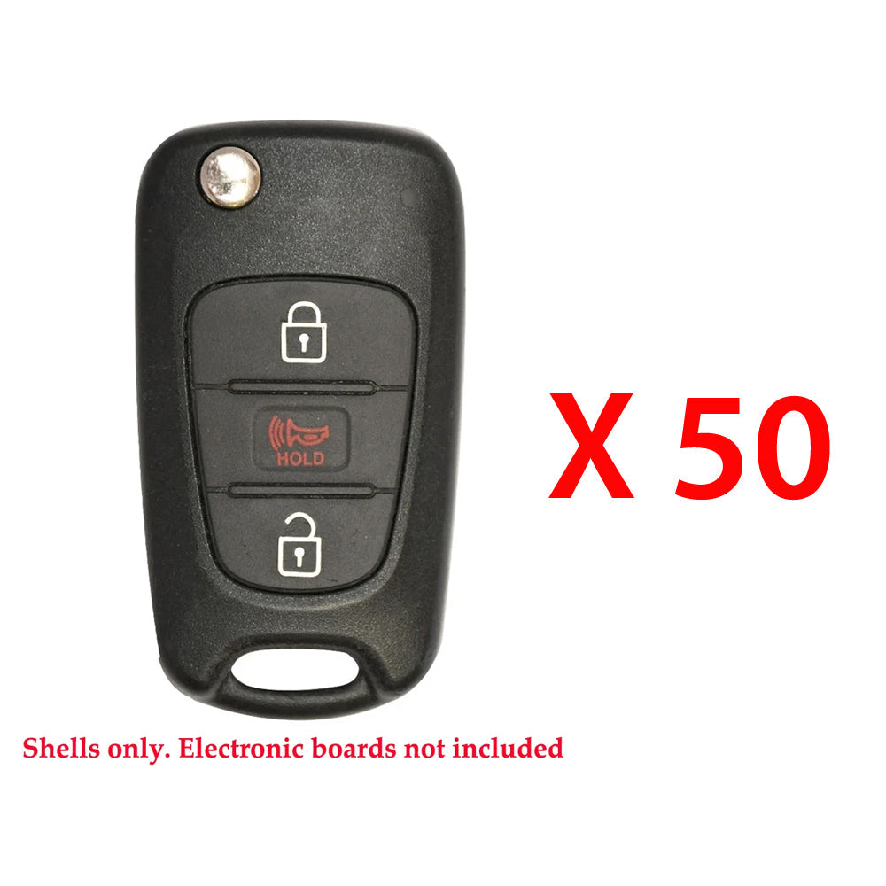 New Replacement Case Shell Housing Flip Fob Remote Head Flip Key For Kia (50 Pack)