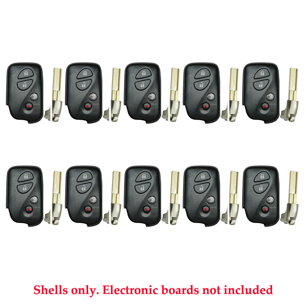 2010 - 2012 Lexus Smart Key Remote Shell  4B for FCC# HYQ14ACX (10 Pack)