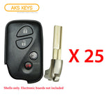 2010 - 2012 Lexus Smart Key Remote Shell  4B for FCC# HYQ14ACX (25 Pack)