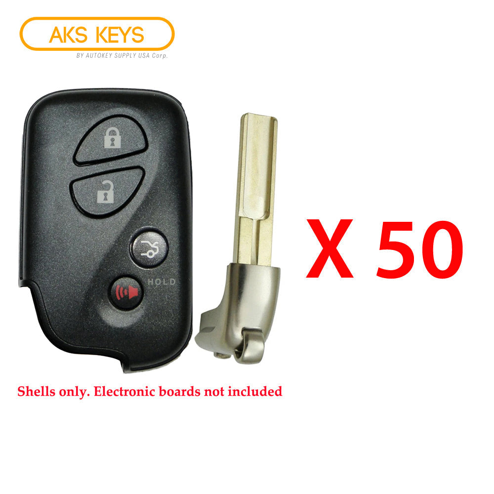 2010 - 2012 Lexus Smart Key Remote Shell  4B for FCC# HYQ14ACX (50 Pack)