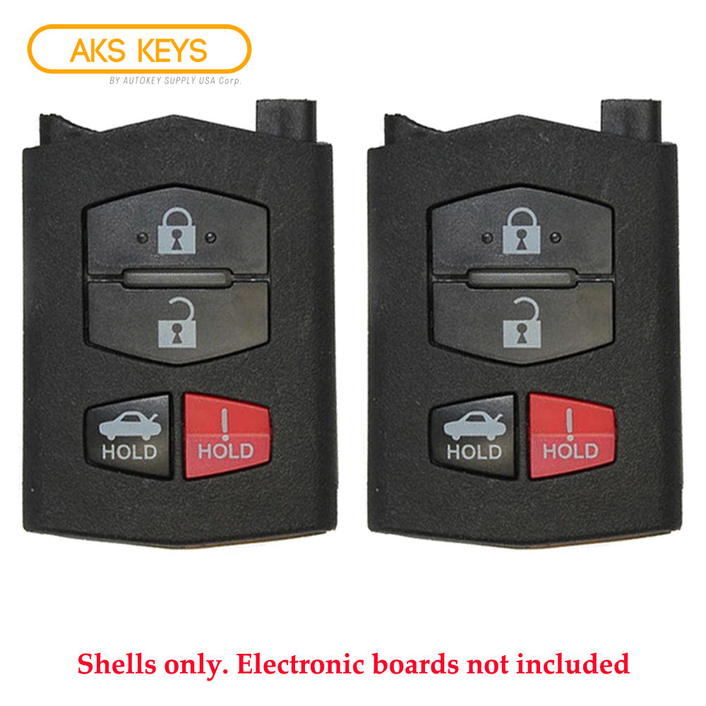 2006 - 2008 Mazda 6 Remote Flip Key Shell 4B (2 Pack)