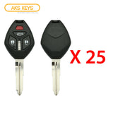 2007 - 2015 Mitsubishi Remote Key Shell 4B / MIT3 (25 Pack)