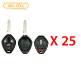 2006 -2007 Mitsubishi Remote Key Shell 4B - MIT6 (25 Pack)